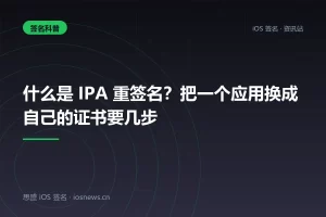 什么是 IPA 重签名？把一个应用换成自己的证书要几步