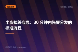 半夜掉签应急：30 分钟内恢复分发的标准流程