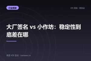 大厂签名 vs 小作坊：稳定性到底差在哪
