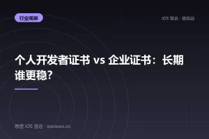 个人开发者证书 vs 企业证书：长期谁更稳？