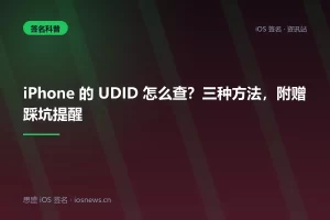 iPhone 的 UDID 怎么查？三种方法，附赠踩坑提醒