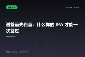 送签前先自查：什么样的 IPA 才能一次签过