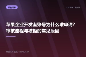苹果企业开发者账号为什么难申请？审核流程与被拒的常见原因