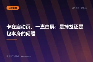 卡在启动页、一直白屏：是掉签还是包本身的问题