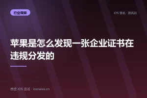 苹果是怎么发现一张企业证书在违规分发的
